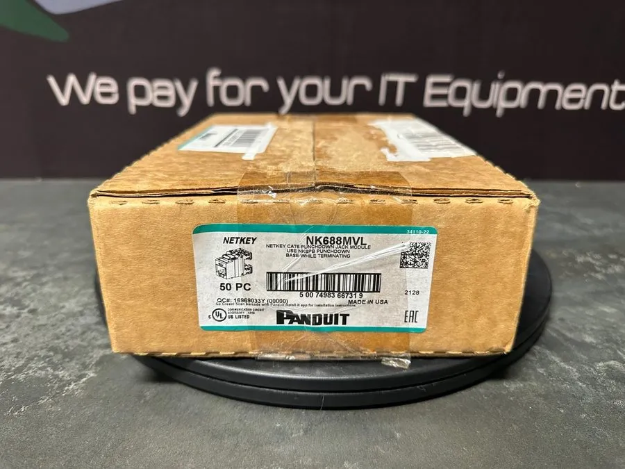 Модуль Keystone Panduit NK688MVL NetKey® Cat 6 UTP Punchdown Keystone Jack Modul — фото лота 1