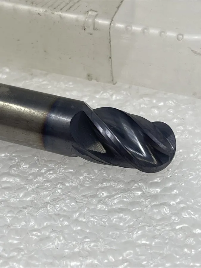 Режущий инструмент 1/2” Hanita Carbide 4 Flute Ball End Mill, Extra Length, Coat — фото лота 1