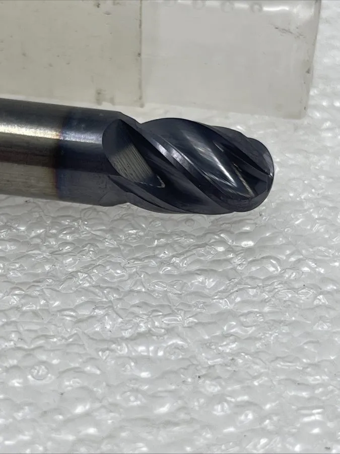 Режущий инструмент 1/2” Hanita Carbide 4 Flute Ball End Mill, Extra Length, Coat — фото лота 2