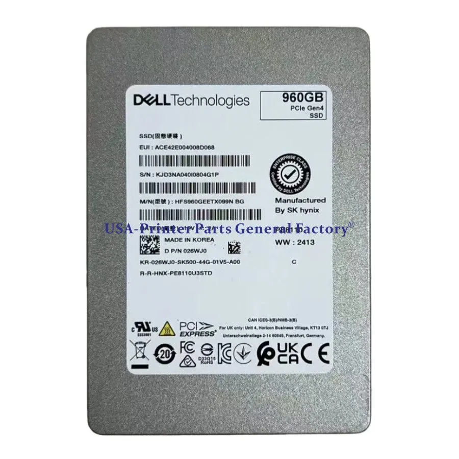Сервер SK Hynix 3.84TB NVMe U.3 PCIe G4 x4 RI 2.5" 15mm SSD Lenovo ThinkSystem P