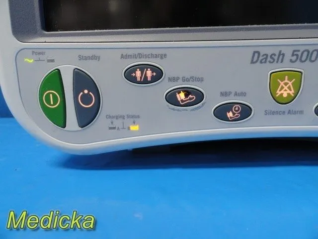 Электрокардиограф GE Dash 5000 Patient Monitor (SPO2/NIBP/ECG/TEMP Print Battery — фото лота 1