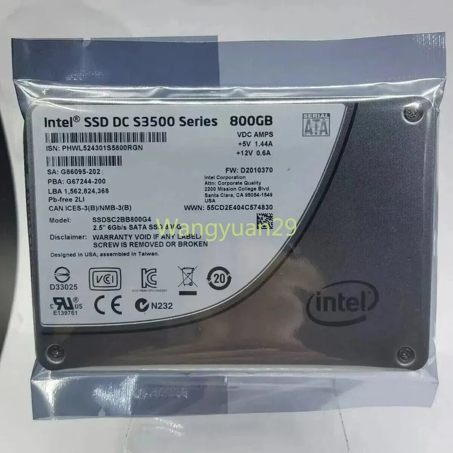 SSD-накопитель Intel DC S3500 800GB SSD 2.5" SATA 6Gb/s Solid State Drive SSDSC2