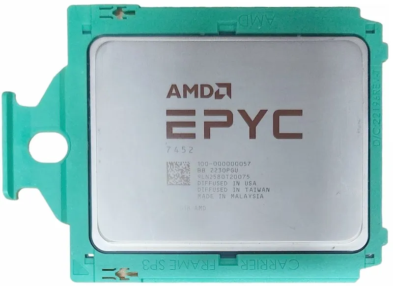 Процессор AMD EPYC 7452 32 cores 64 threads 2.35GHz up to 3.35GHz 155w cpu proce