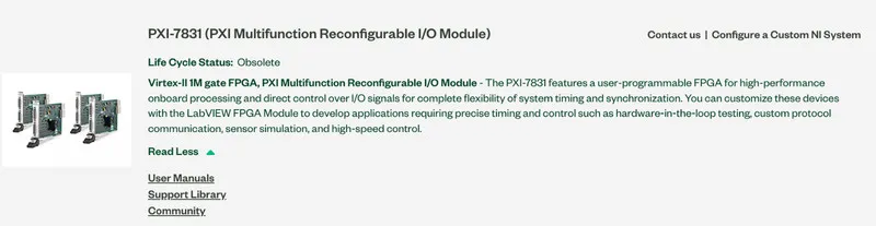 Тестер National Instruments PXI-7831R