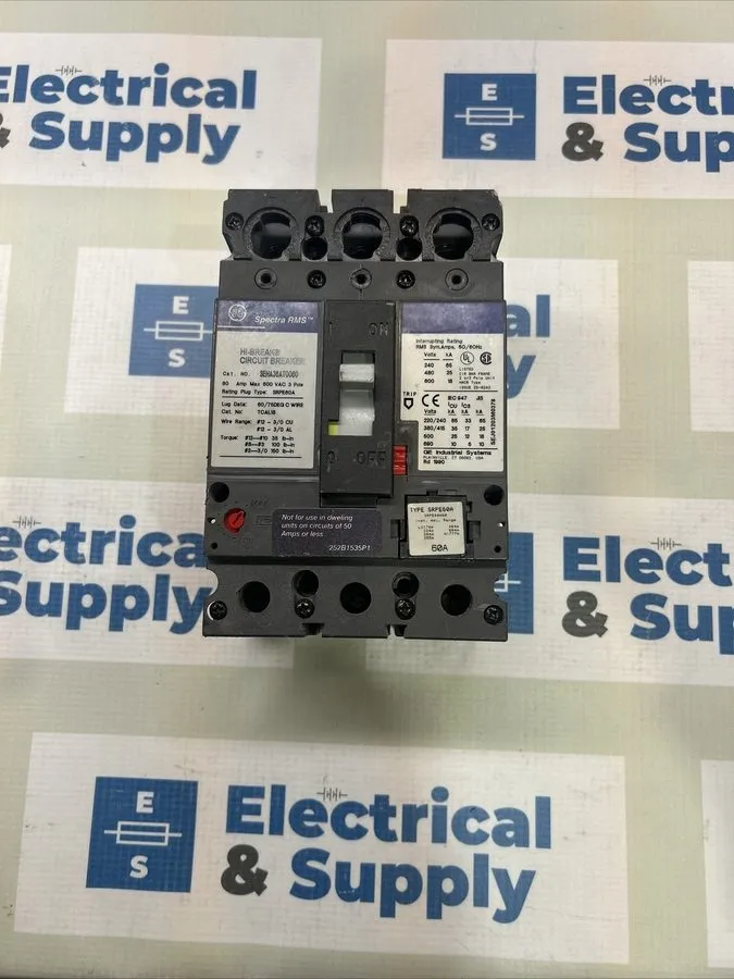 Автоматический выключатель GE SPECTRA CIRCUIT BREAKER 60 AMP 480V 2 POLE SEHA24A