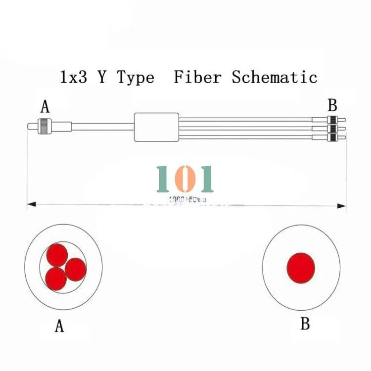 Лабораторный прибор 1x2 1x3 1x4 1x7 Y type SMA905 1M Fiber Bundle Bifurcated Fib — фото лота 2