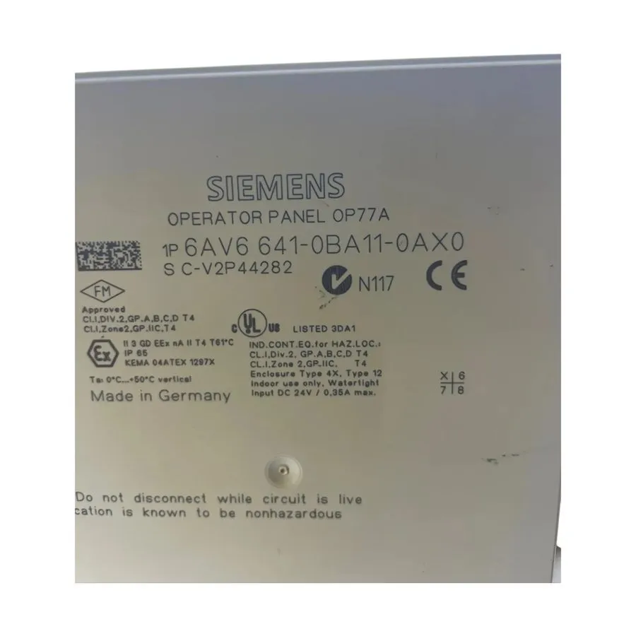 Панель оператора 6AV6641-0BA11-0AX0 NEWSIEMENS SIMATIC HMI Operator Panel — фото лота 1
