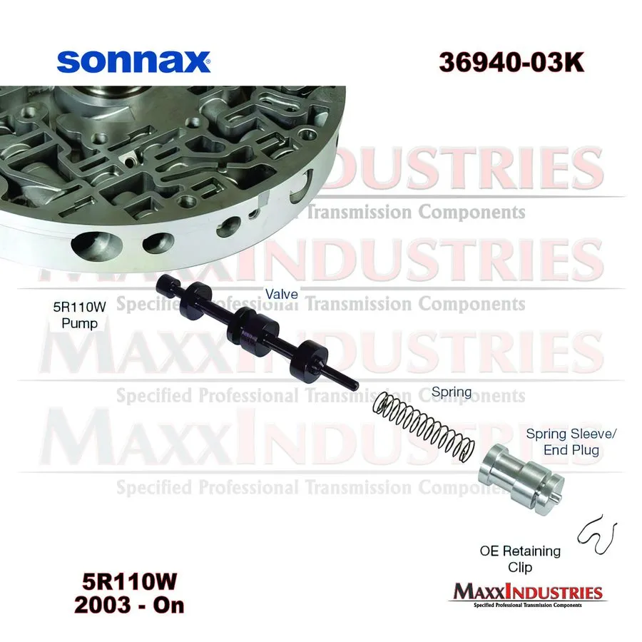 Насос Sonnax 36940-03K 5R110W Pump Pressure Regulator Valve Kit (Oversized)