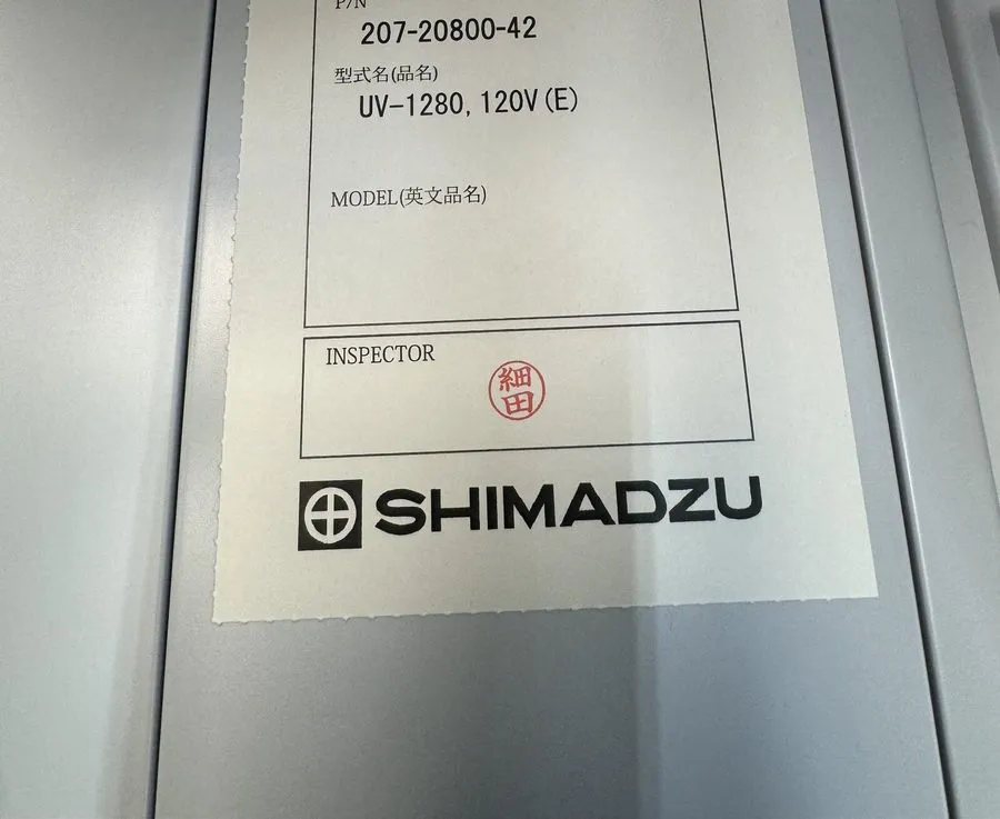 Спектрофотометр Shimadzu UV-1280 207-20800-42, UV-VIS Spectrophotometer — фото лота 1