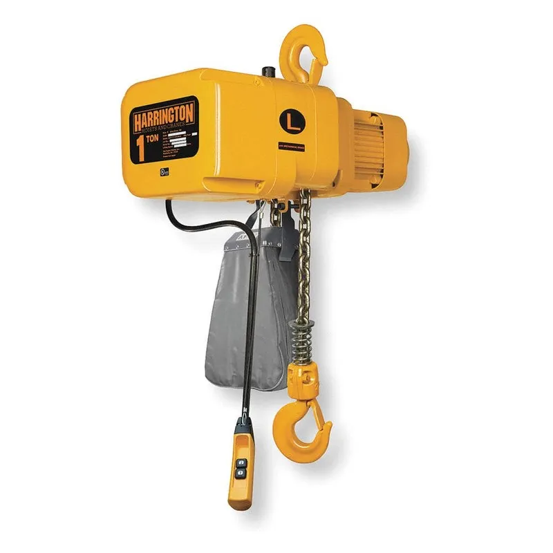 Таль Harrington Ner020l-20 Electric Chain Hoist, 4, 000 Lb, 20 Ft, Hook Mounted — фото лота 1
