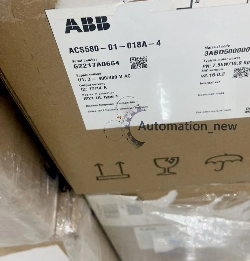 Частотный преобразователь ABB ACS580-01-018A-4: 7.5 kW, IN: 17.0 A