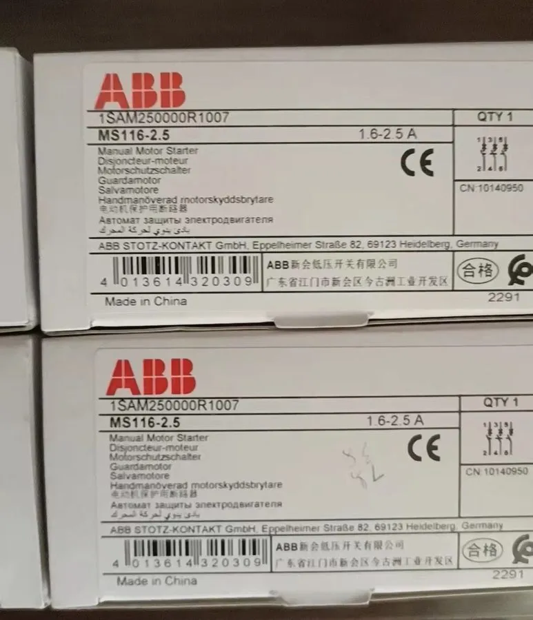 Автоматический выключатель ABB MS116-2.5 1.6-2.5A Motor Protection Circuit Break