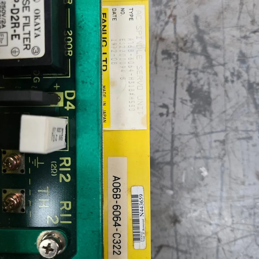 Сервоусилитель FANUC A06B-6064-H318 #H550 Spindle Servo Drive Removed From Machi