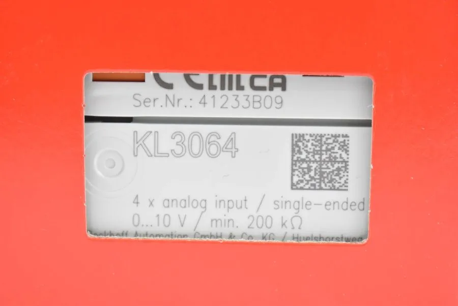 Модуль ввода-вывода Beckhoff Bus Terminal 4 Channel Analog Input 0-10V 12 Bit KL