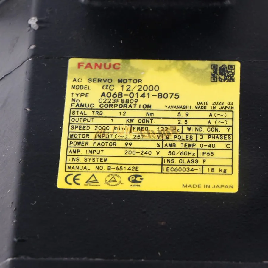 Серводвигатель Fanuc A06B-0141-B075 AC Servo Motor