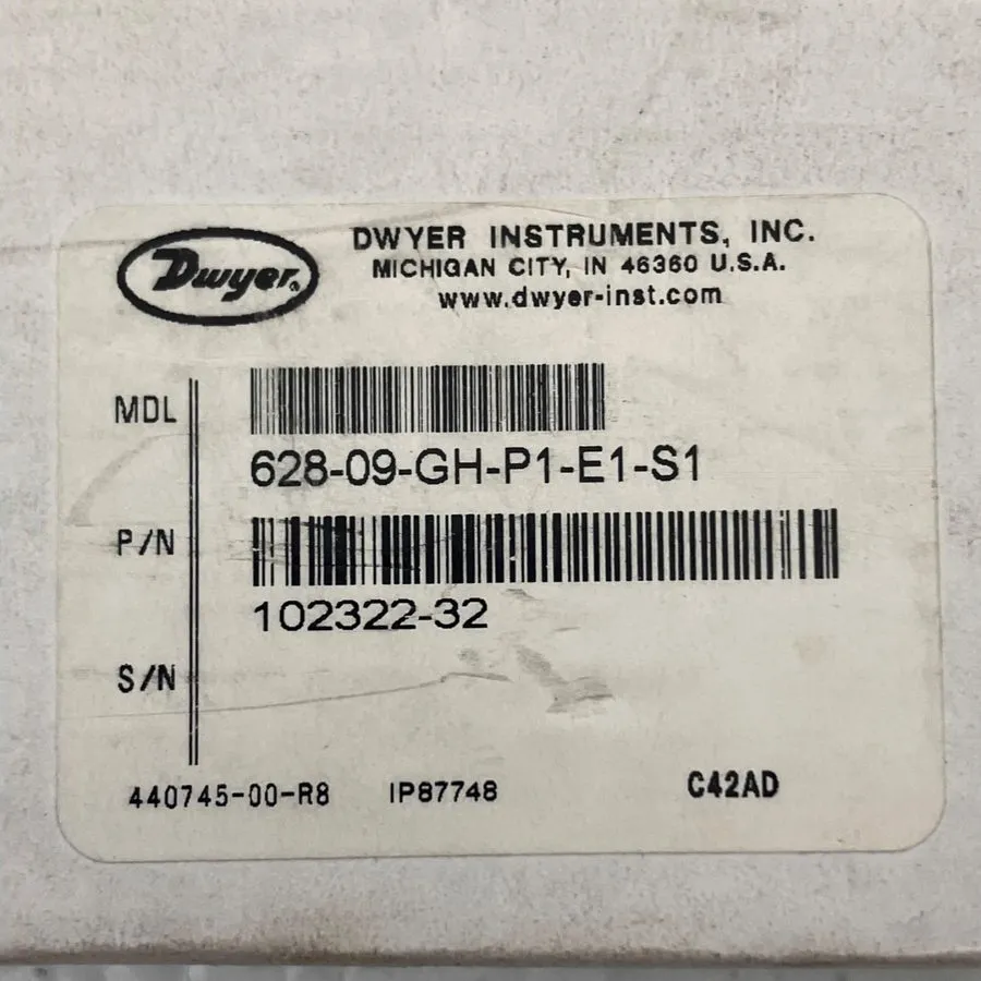 Датчик давления DWYER 628-09-GH-P1-E1-S1 Pressure Transmitter,0 to 50 psi,1/4 in