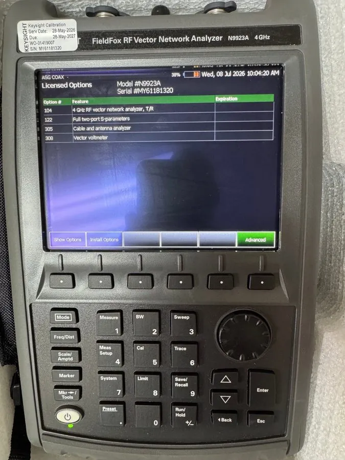 Анализатор цепей Keysight/ AGILENT N9923A FIELDFOX RF VECTOR NETWORK ANALYZER 6G — фото лота 2
