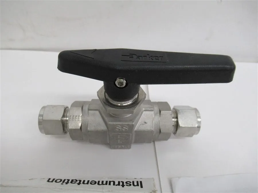 Клапан Parker 8A-B8LJ2-SSP, 1/2" Compression Stainless Steel Ball Valve, 2 Way 6