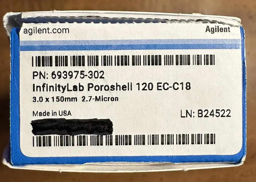 Хроматограф Agilent 693975-302 HPLC LC Chromatographic Column 3.0 x 1.5mm 2.7 mi — фото лота 2