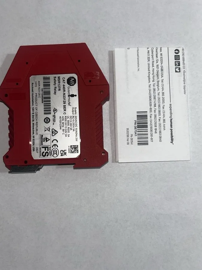 Реле безопасности Allen Bradley 440R-N23129 Safety Relay, MSR127RP, 24V AC/DC