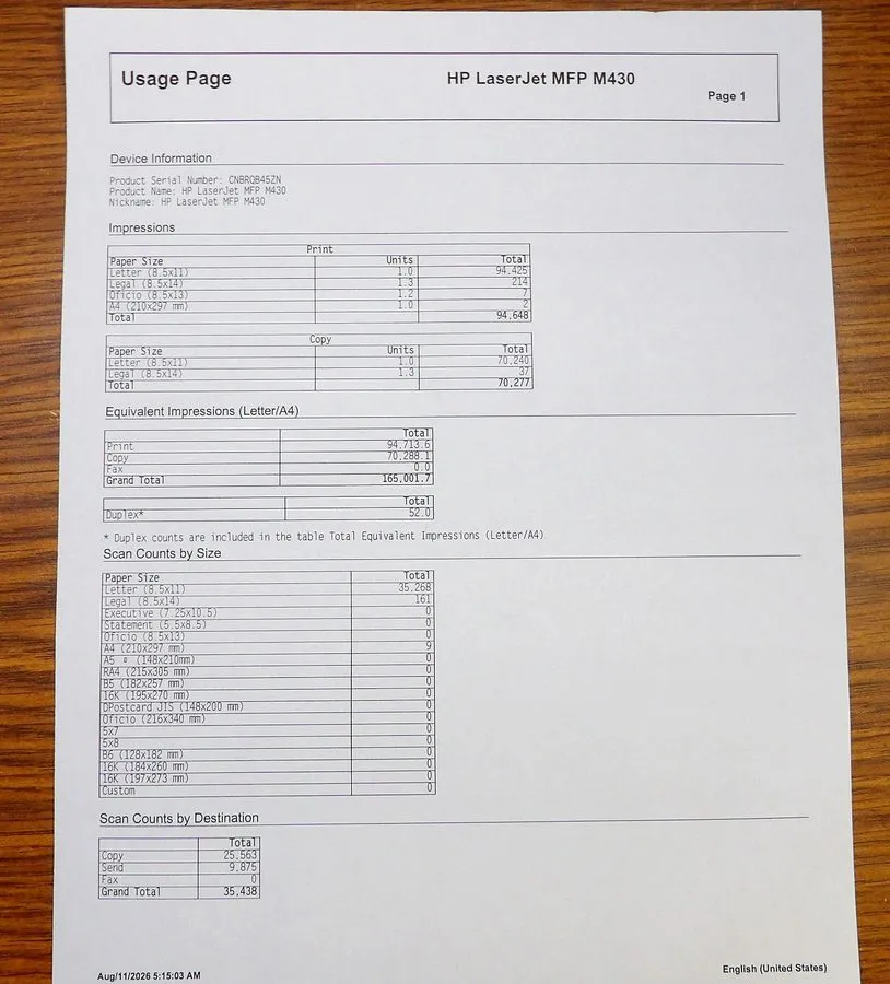 Лазерный принтер HP LaserJet Enterprise MFP M430f All-In-On B&W Laser Printer Sc — фото лота 1