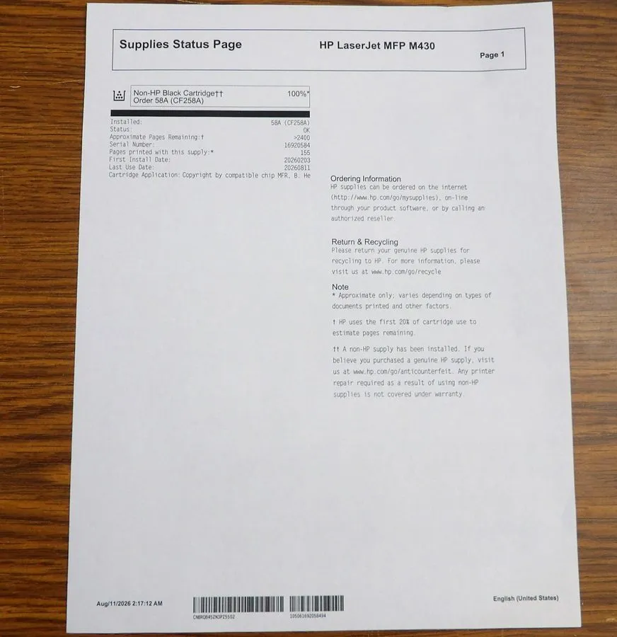 Лазерный принтер HP LaserJet Enterprise MFP M430f All-In-On B&W Laser Printer Sc — фото лота 2
