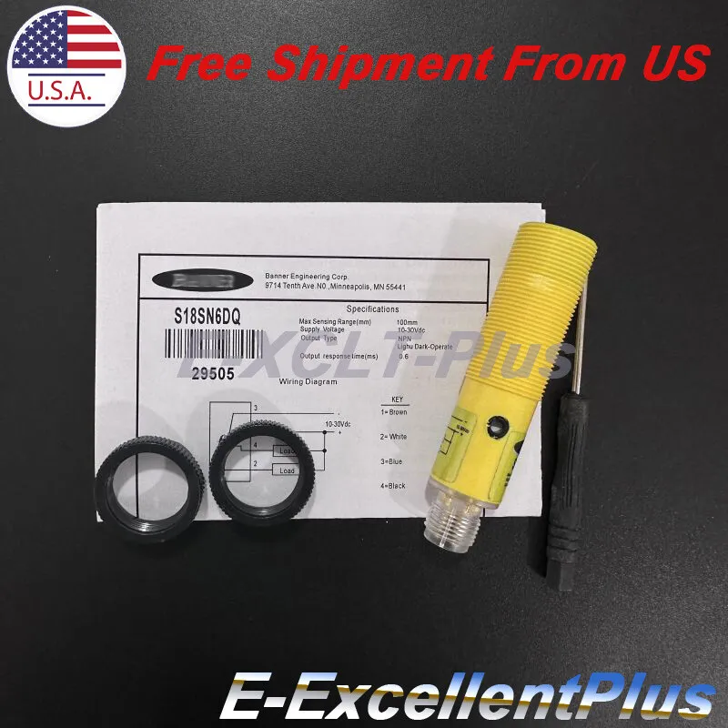 Фотоэлектрический датчик BANNER S18SN6DQ Photoelectric Switch Sensor