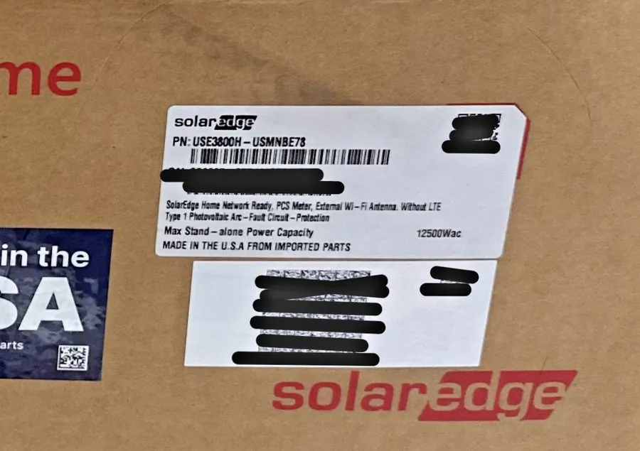 Инвертор SolarEdge Home Hub 3.8kW Inverter USE3800H-USMNBE78 240V — фото лота 1