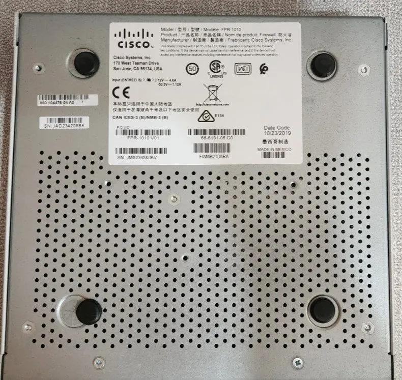 Межсетевой экран Cisco Firepower 1010 Security Firewall Appliance