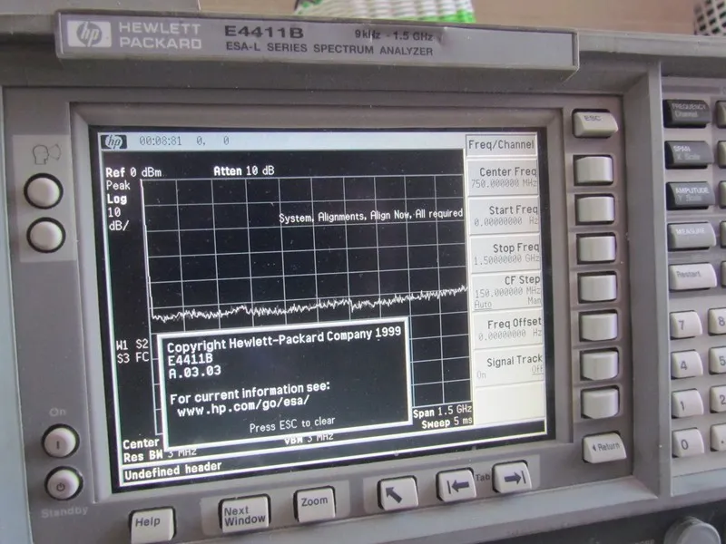 Анализатор спектра Agilent E4411B Spectrum Analyzer 9KHz-1.5GHz ESA-L Series