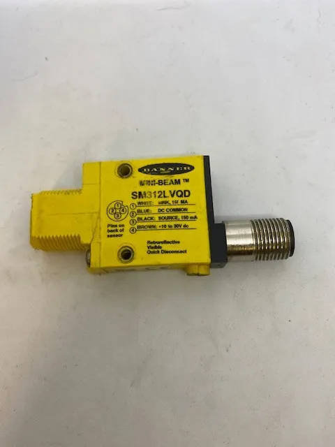 Фотоэлектрический датчик Banner SM312LVQD Photoelectric Sensor Retro 5M 10-30VDC