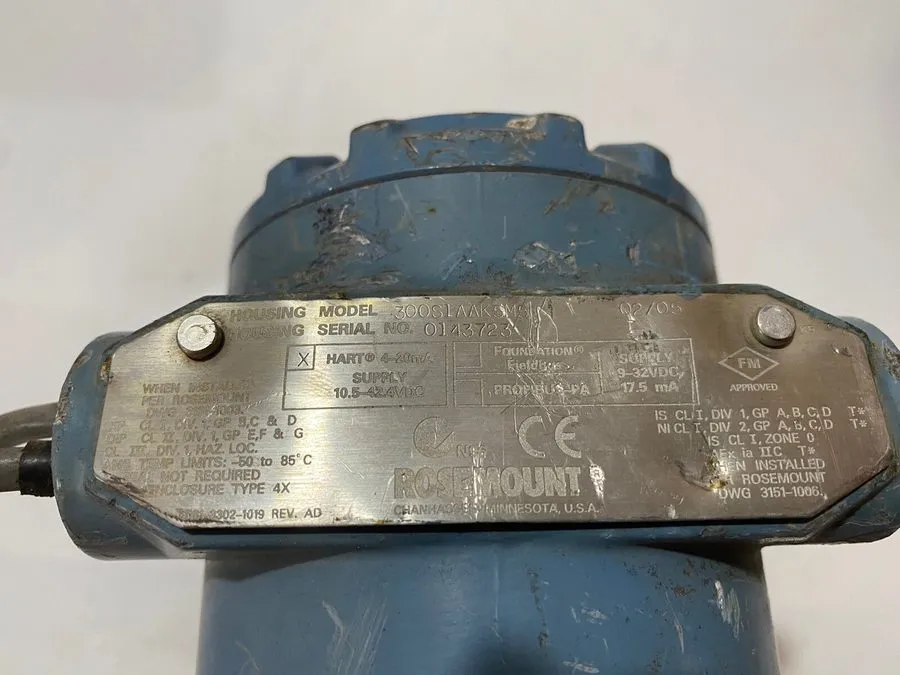 Датчик давления Rosemount 300S1AAK5M5 High Static Differential Pressure Transmit — фото лота 2