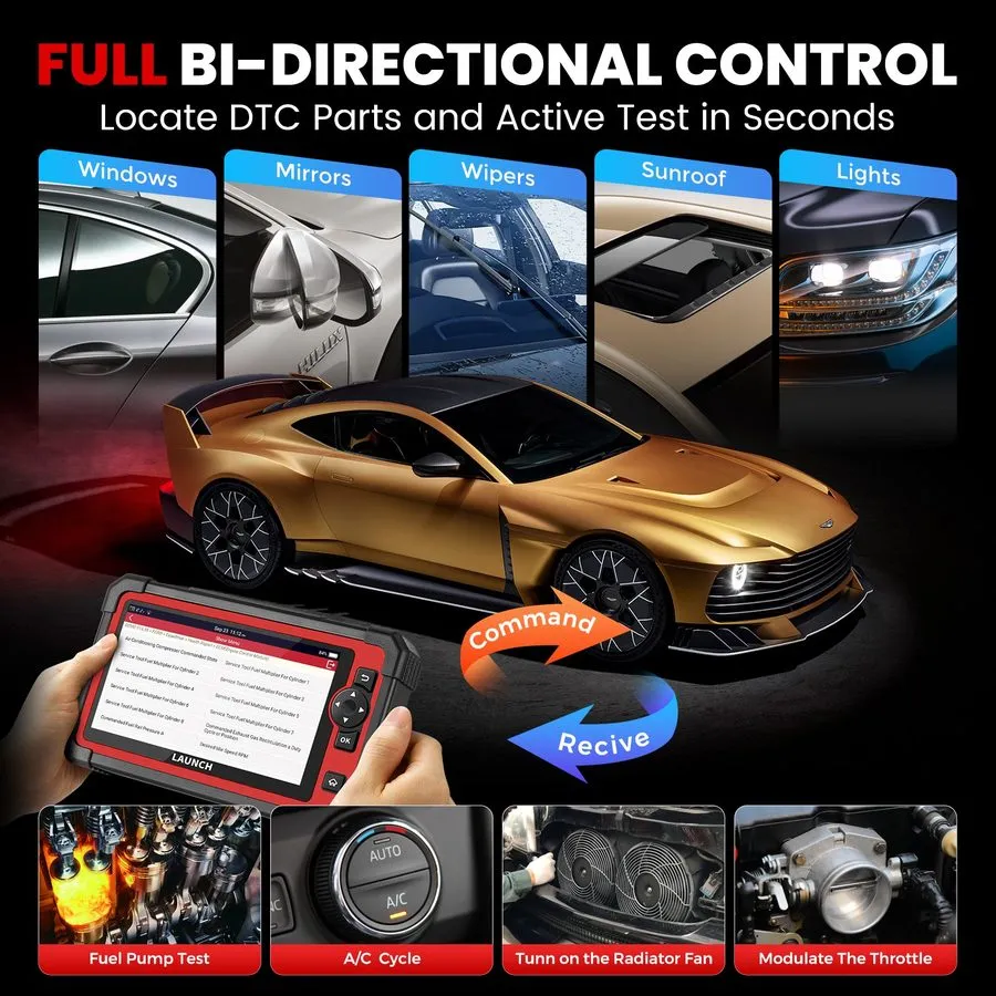 Диагностический сканер LAUNCH CRP919E CRP909E CRP129E PLUS OBD2 Car Diagnostic T — фото лота 3