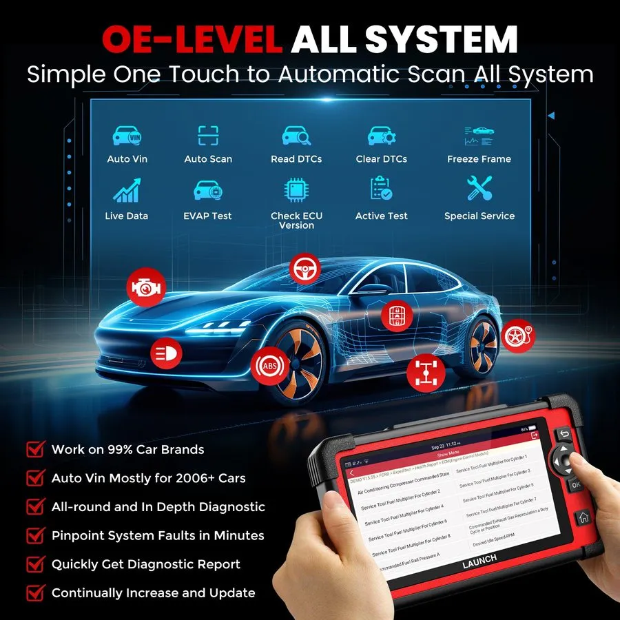 Диагностический сканер LAUNCH CRP919E CRP909E CRP129E PLUS OBD2 Car Diagnostic T — фото лота 4