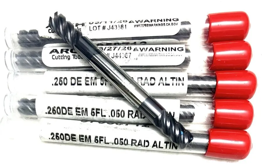 Режущий инструмент ARCH 57958712 1/4" 5FL Corner Rad End Mill .050R Double End C