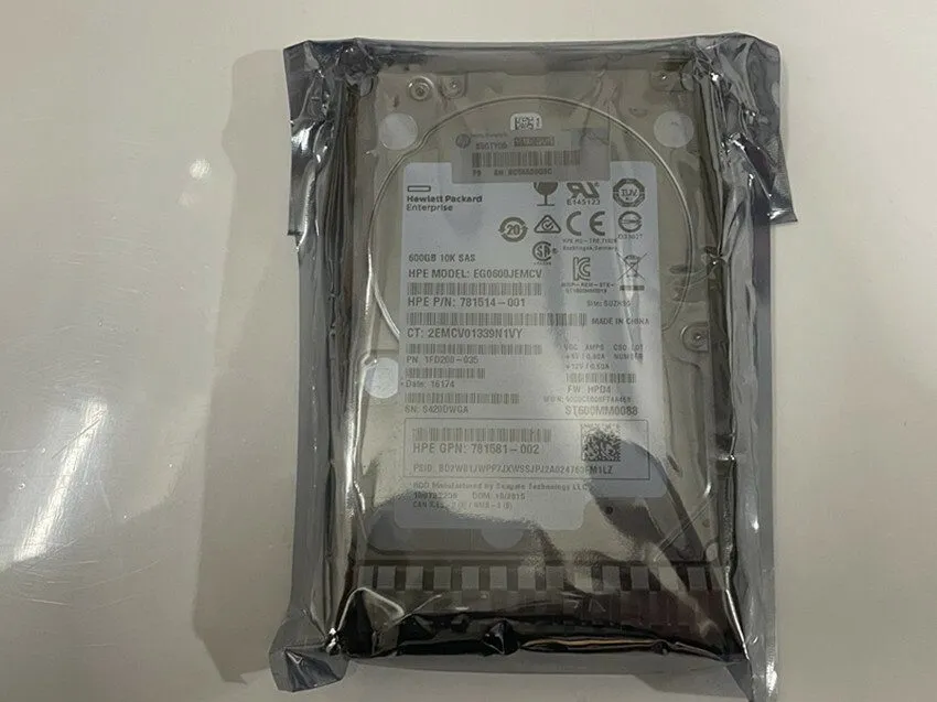 Жёсткий диск 781577-001 781514-001 HP HPE EG0600JEMCV 600GB 12Gbps 10K SFF 2.5" 