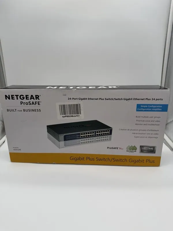 Коммутатор Netgear ProSafe Plus JGS524E 24-Port Gigabit Switch with Power Lead