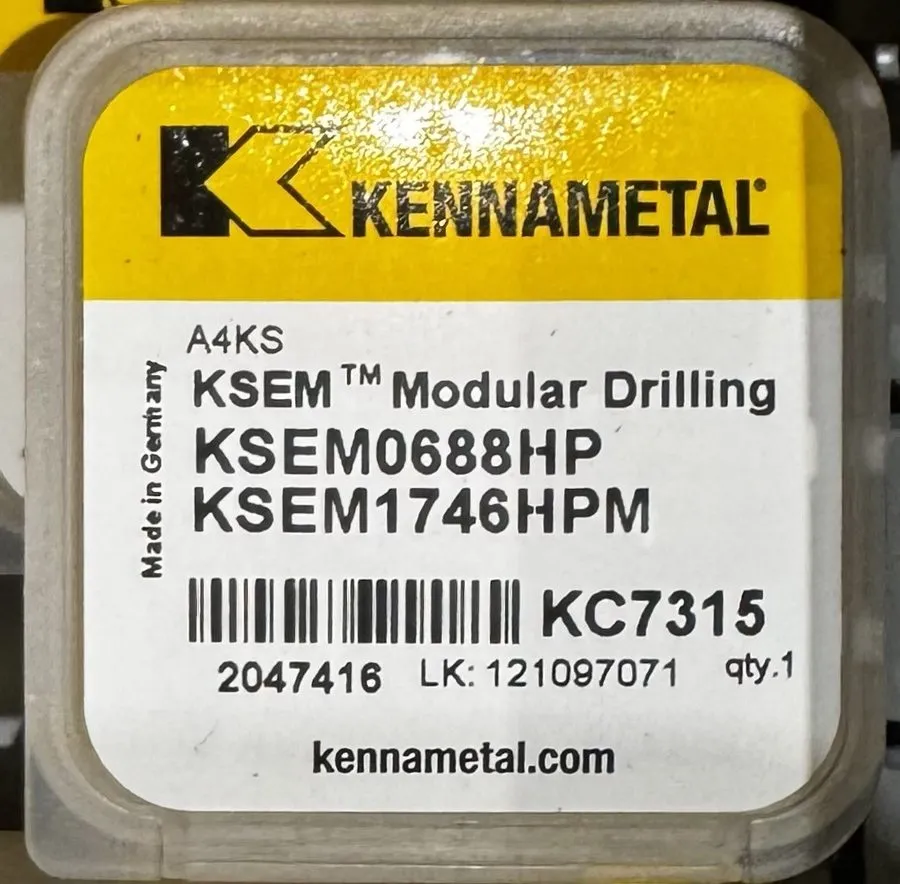 Режущий инструмент KENNAMETAL SE DRILL MODULAR INSERT KSEM0688HP KSEM1746HPM KC7 — фото лота 1