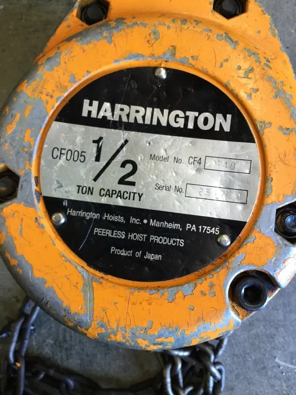 Таль Harrington Cf005-20 Manual Chain Hoist, 1000 Lb., Lift 20 Ft