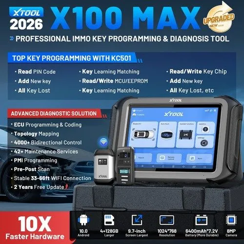 Диагностический сканер XTOOL X100MAX Full Set Car Diagnostic Scanner E.CU Coding — фото лота 1