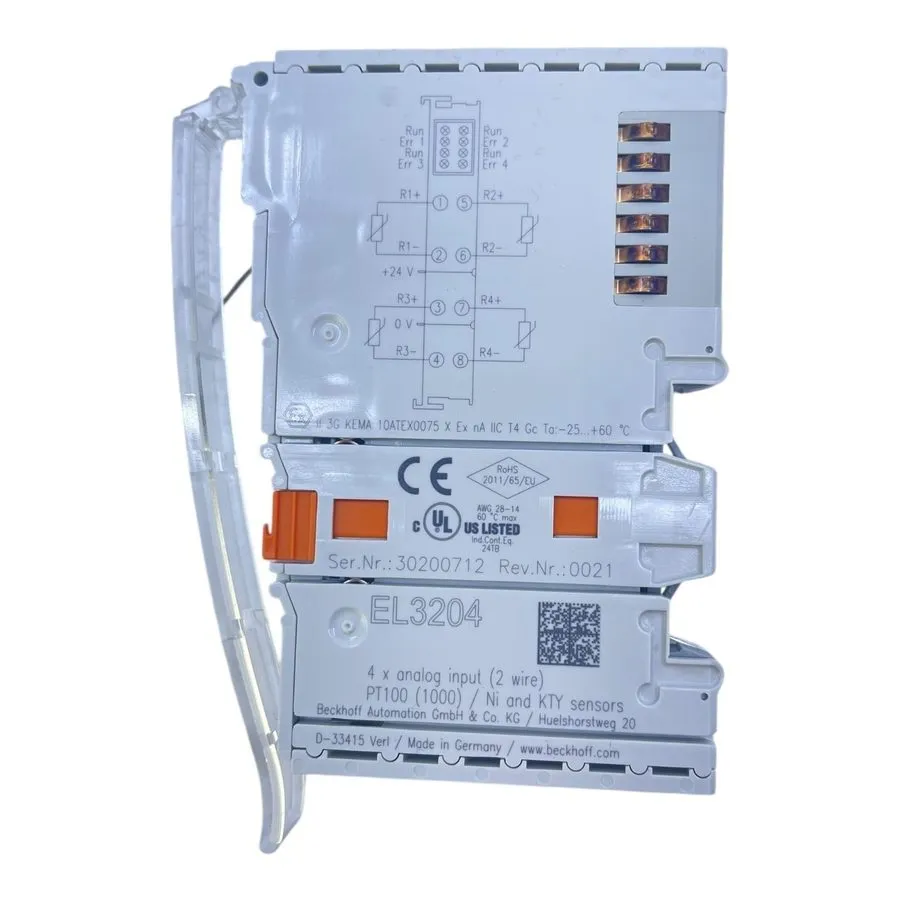 Модуль ввода-вывода Beckhoff EL3204 4-Channel Analog Input Terminal PT100 RTD Et