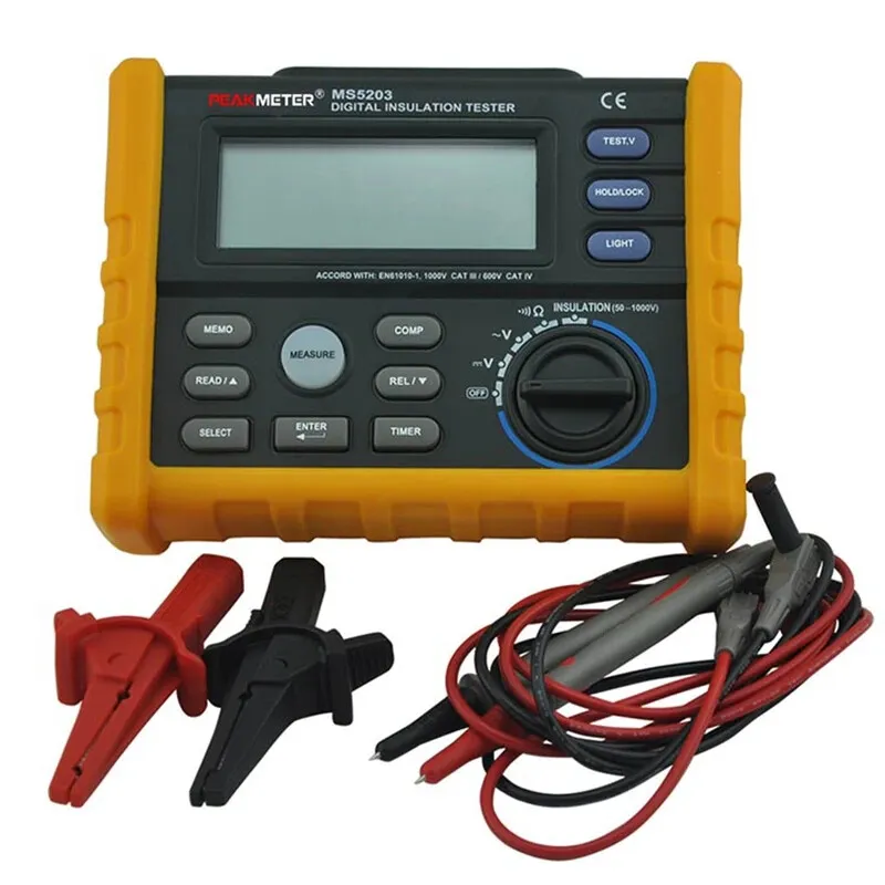 Тестер MS5203 Insulation Resistance Tester MS5205 Digital Megohmmeter 2500V 5000