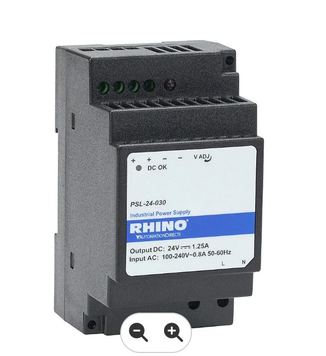 Блок питания RHINO PSL-24-030 DIN Rail Power Supply 24VDC 1.25A 30W — фото лота 1