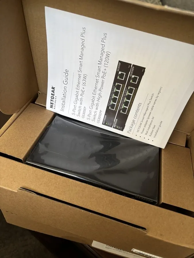 Коммутатор NETGEAR GS305EP Smart Managed Switch 5-Port Poe Gigabit Ethernet 63W