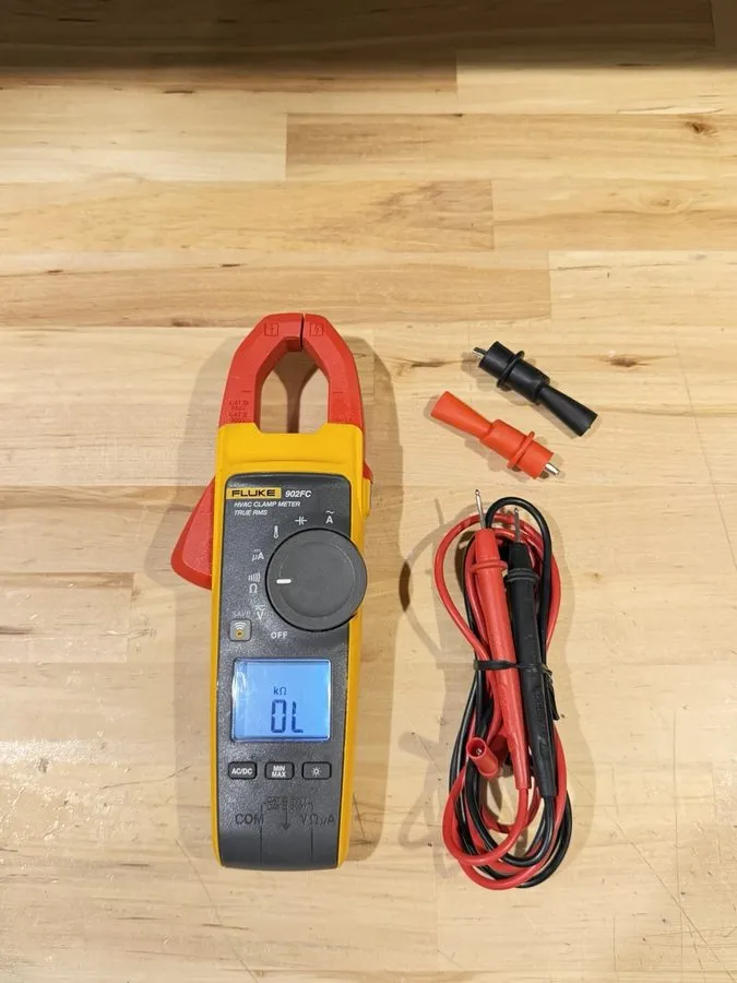 Мультиметр Fluke 902 HVAC TRMS Multimeter Clamp Meter W/ Leads True RMS Clip — фото лота 2
