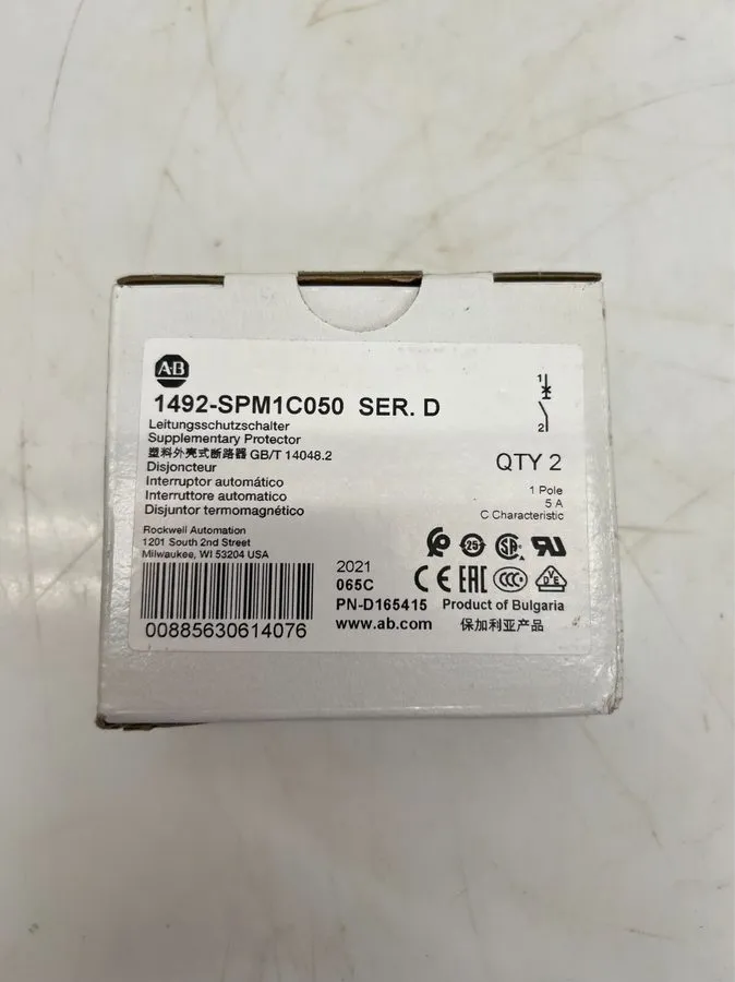 Автоматический выключатель Allen Bradley 1492-SPM1C050 Ser D Supplementary Prote