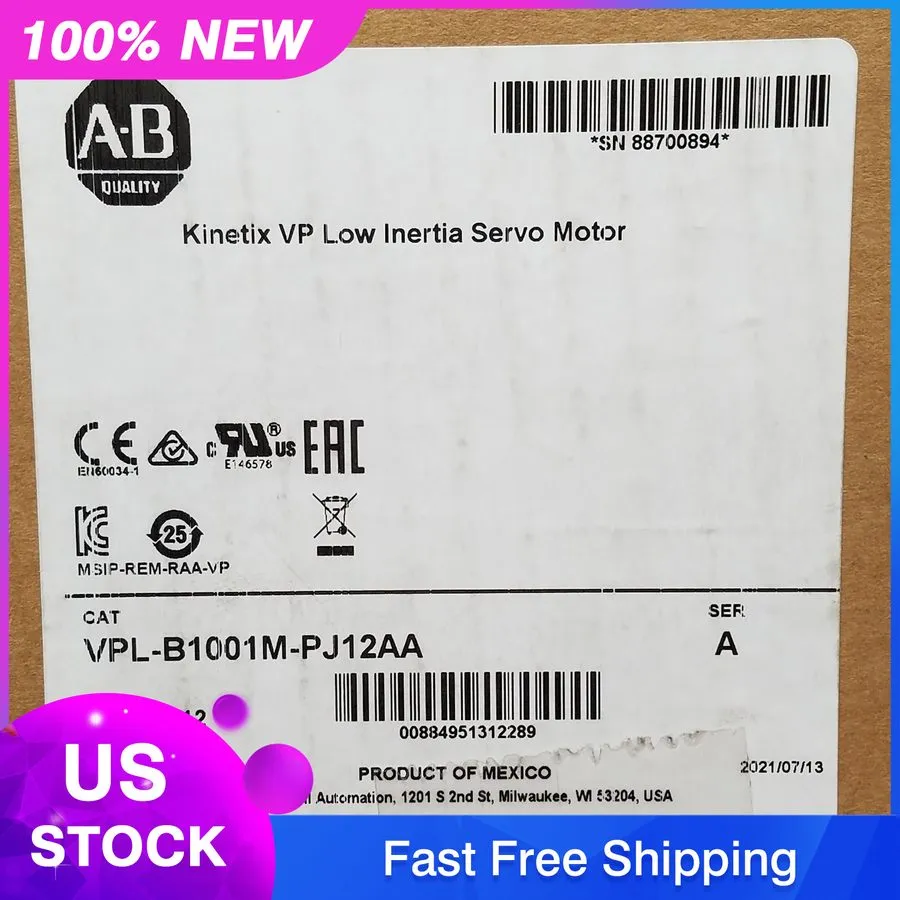 Серводвигатель Allen-Bradley Servo Motor VPL-B1001M-PJ12AA Unopened Fast Dispatc
