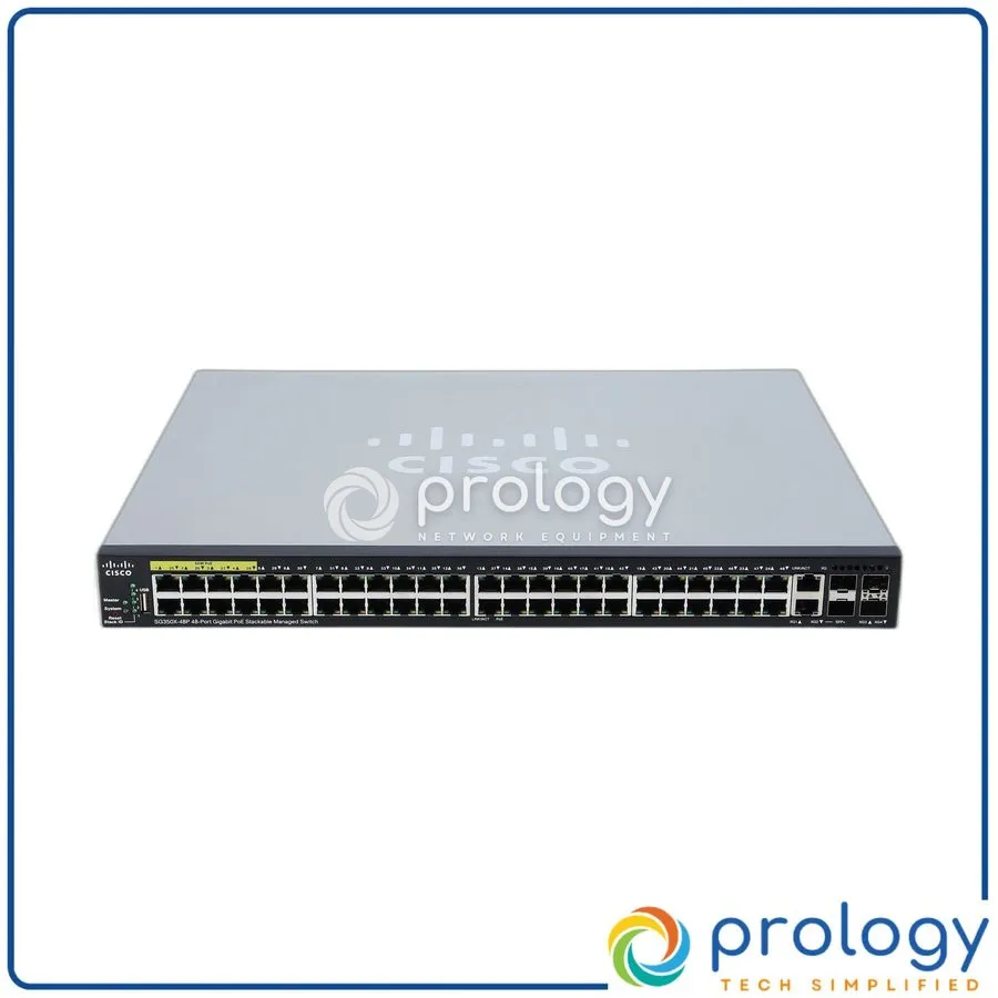 Коммутатор Cisco SG350X-48P-K9 48-Port Gig PoE+ Managed Switch 4x 10G Uplink Sta