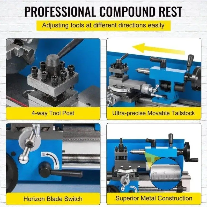 Оборудование ЧПУ CJ0618 Mini Lathe Multifunctional Metal Precision Mini Teaching