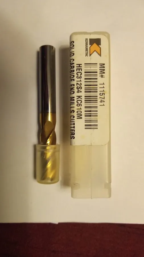 Режущий инструмент HEC312S4 KENNAMETAL 5/16" Carbide Endmill 5/16" Shank KC610M — фото лота 1